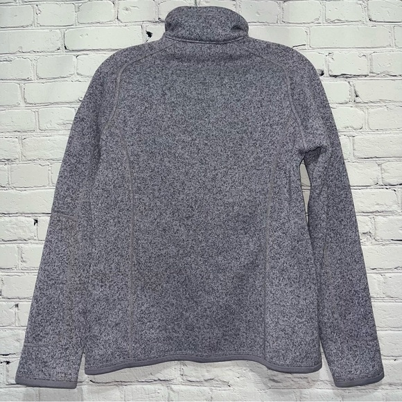 Patagonia Heathered Purple Quarter-Zip Fleece Pullover Sweater Size Medium - Picture 2 of 14